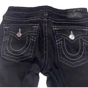 True Religion Black Women's Jeans with White Stitching